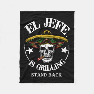 Manta Polar El Jefe Byrbecue Stand Byck Gracioso Papá Mexicano