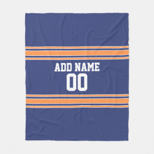 Manta Polar El jersey azul y anaranjado raya número conocido