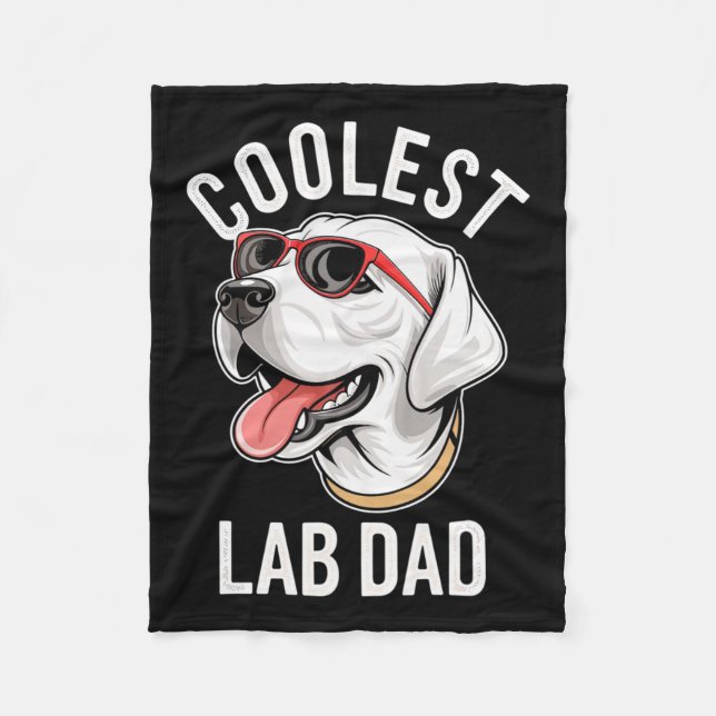 Manta Polar El laboratorio más frío de papá Labrador perro de  (Anverso)