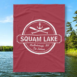 Manta Polar El lago NH Squam personalizó la ciudad, el nombre