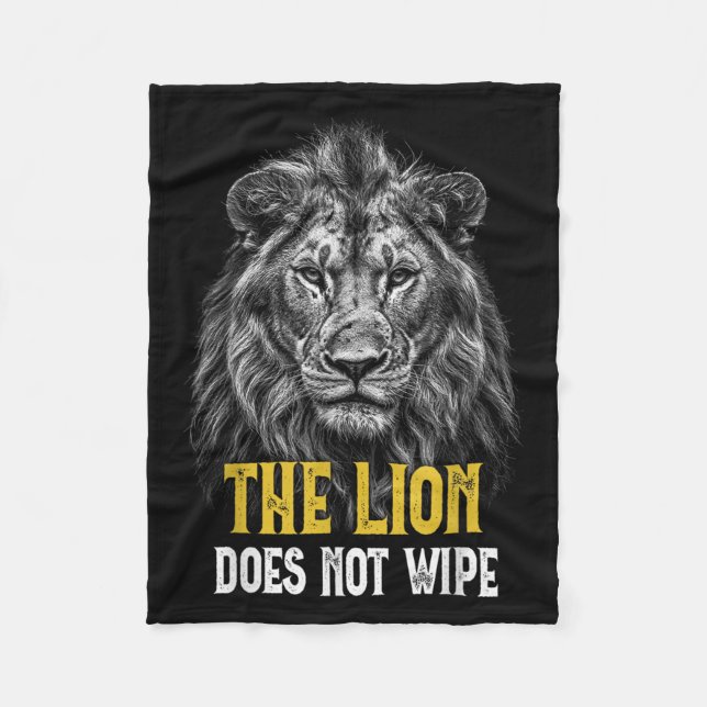 Manta Polar El León No Limpia - Gracioso Meme De León (Anverso)