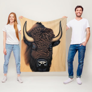 Manta Polar El Majestuoso Bison - Un Símbolo De Poder Y Libert