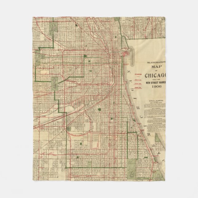 Manta Polar El mapa de Blanchard de Chicago (Anverso)