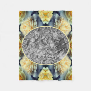 Manta Polar El marco de las lluvias de rosa amarilla añade tu 