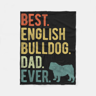Manta Polar El mejor Bulldog inglés Papá Perro Papá Noel y#;