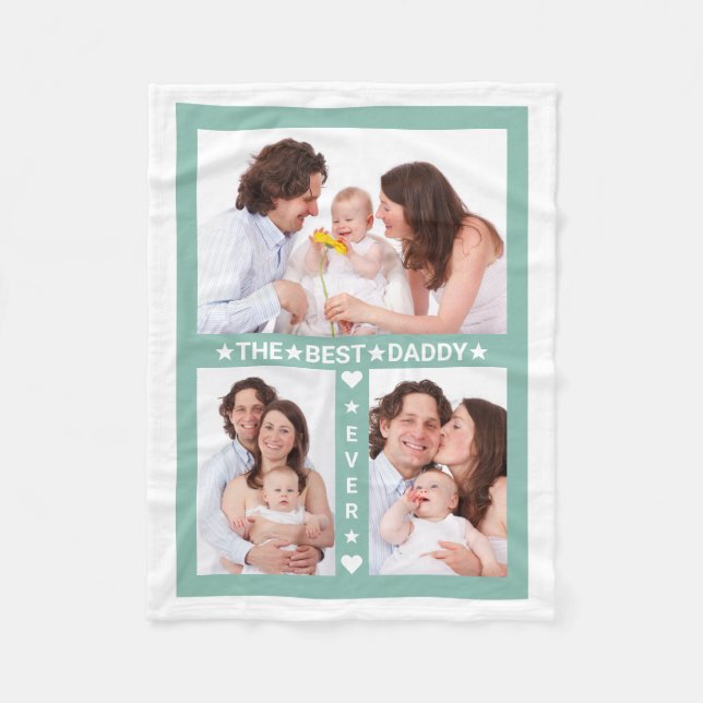 Manta Polar El mejor Collage de fotos de la familia del día de (Anverso)