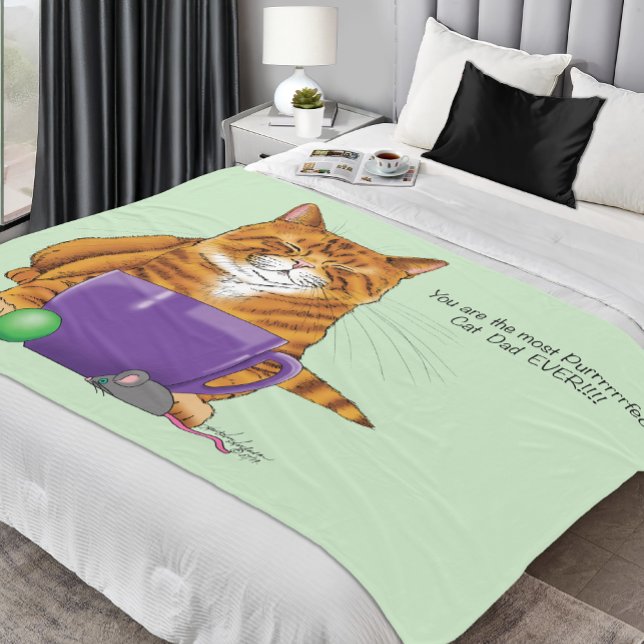 Manta Polar El mejor día del padre del papá del gato (Subido por el creador)