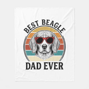 Manta Polar El Mejor Papá Beagle de Todos los Tiempos Diseño d