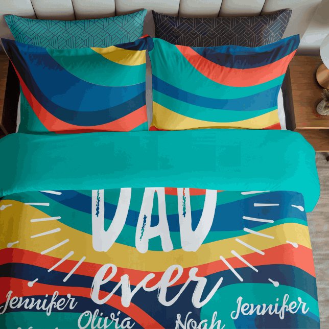 Manta Polar El mejor papá jamás personalizó los nombres de los (Subido por el creador)