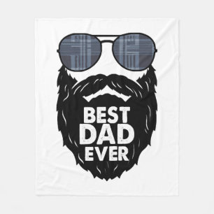 Manta Polar El mejor papá nunca barba barba gafas de sol papá 