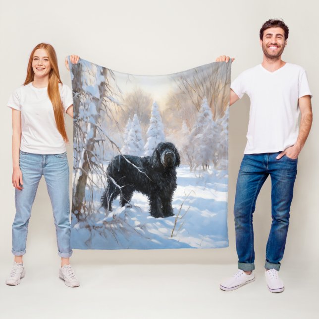 Manta Polar El miedo ruso negro deja que nieva a Navidades (In situ)