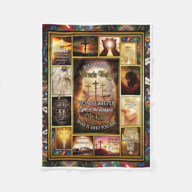 Manta Polar El Milagro De La Manera Trabaja Mi Dios (Anverso)