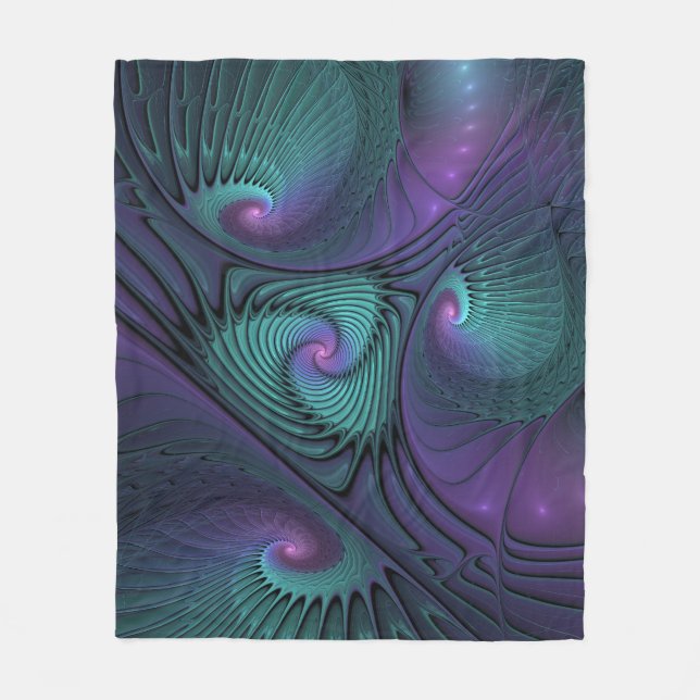 Manta Polar El morado se encuentra con el arte abstracto moder (Anverso)