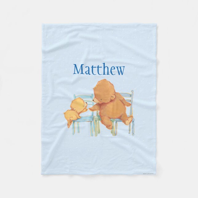 Manta Polar El oso de Brown grande ayuda a poco oso amarillo (Anverso)