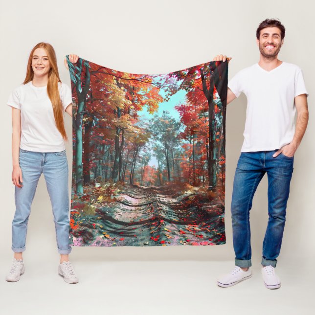 Manta Polar El otoño se extiende a bosques de hojas rojas (In situ)