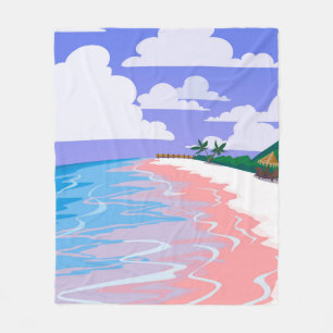 Manta Polar El paisaje marino de la playa tropical de arena ro