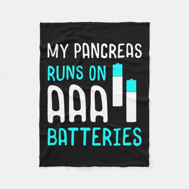 Manta Polar El páncreas administra diabetes tipo 1 divertida T (Anverso)