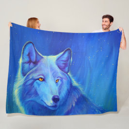 Manta Polar El paño grueso y suave azul del lobo cubre los