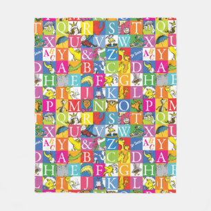Manta Polar El patrón de letras en bloque coloridas del alfabe