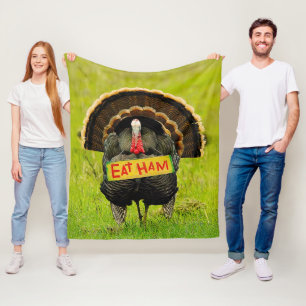 Manta Polar El pavo orgulloso de SlipperyJoe come jamón colgar