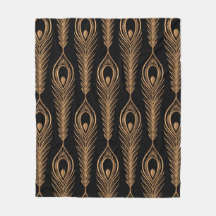 Manta Polar El pavo real nutre el patrón de lujo sin fisuras. 