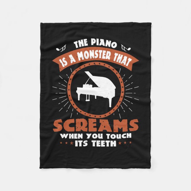 Manta Polar El Piano Es Un Monstruo Que Grita (Anverso)