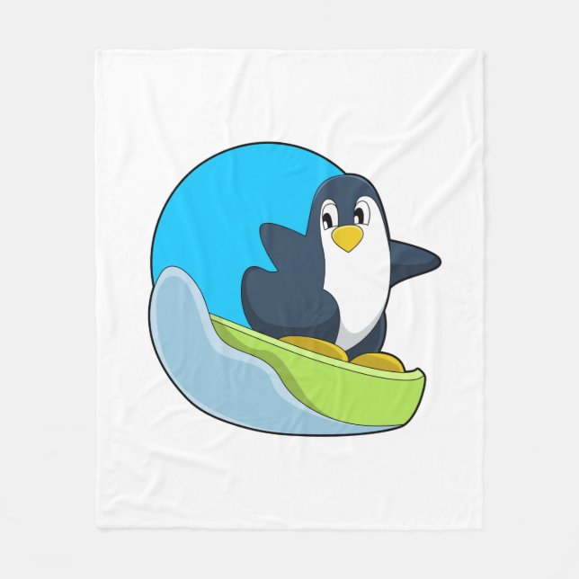 Manta Polar El pingüino como snowboard con Sonowboard.PNG (Anverso)