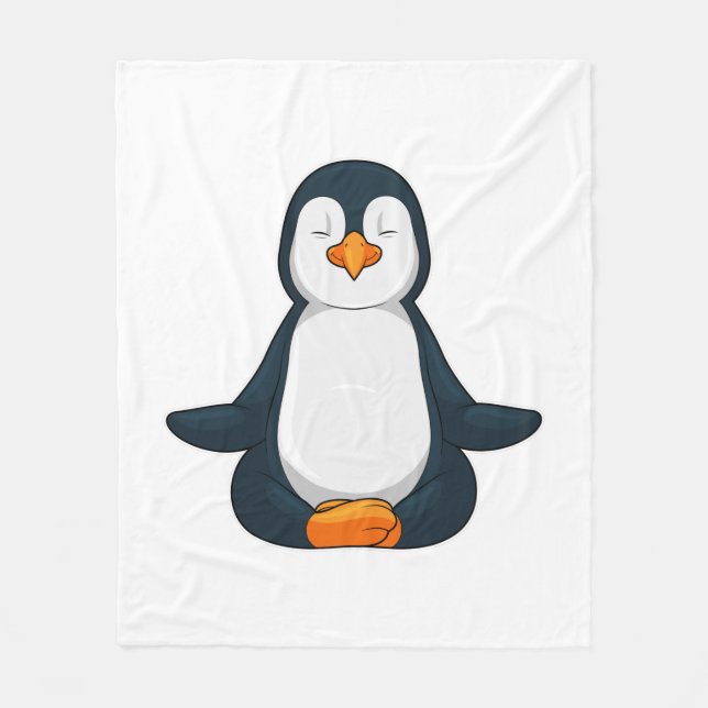 Manta Polar El pingüino en el gimnasio del yoga (Anverso)