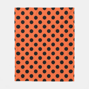 Manta Polar El polka negro se pone sobre el naranja