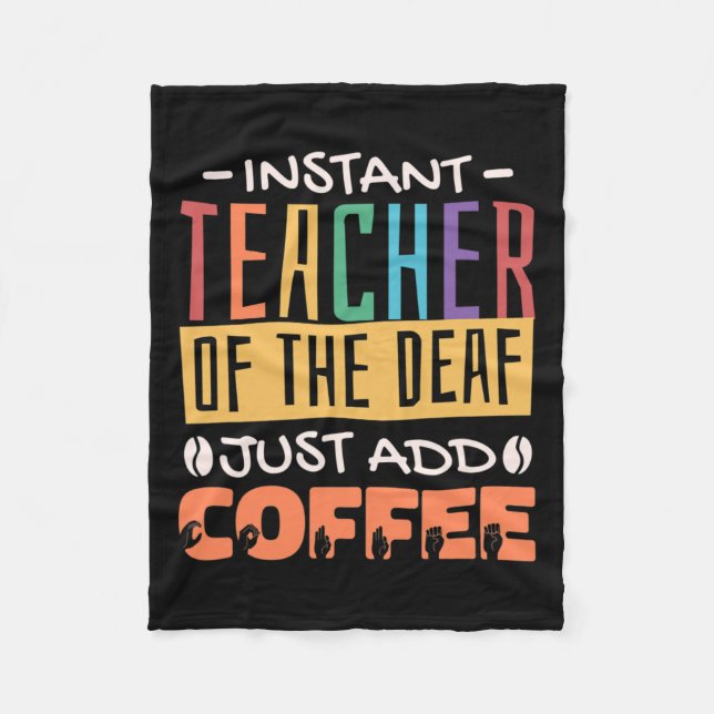 Manta Polar El Profesor De Sordos Simplemente Añade Café (Anverso)