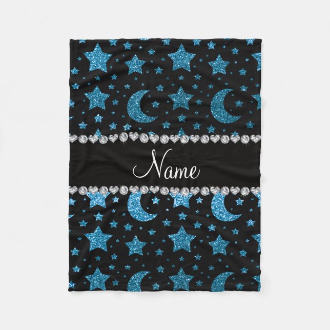 Manta Polar El purpurina conocido de encargo del azul de cielo (Anverso)