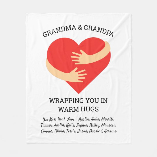 Manta Polar El regalo de los abuelos para nietos personales de (Anverso)