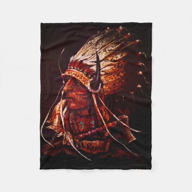 Manta Polar "El Reno Chief" Fleece Blanket (Anverso)