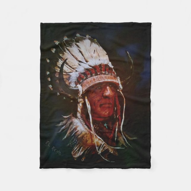 Manta Polar "El Reno Chief" Fleece Blanket (Anverso)