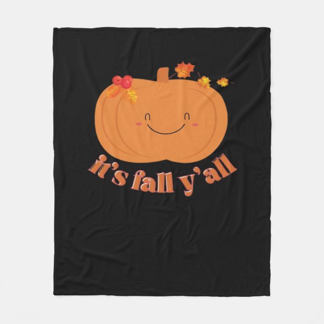 Manta Polar El retro de calabaza de otoño (Anverso)