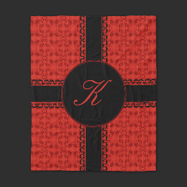 Manta Polar El Rojo Romántico Y El Negro Personalizan