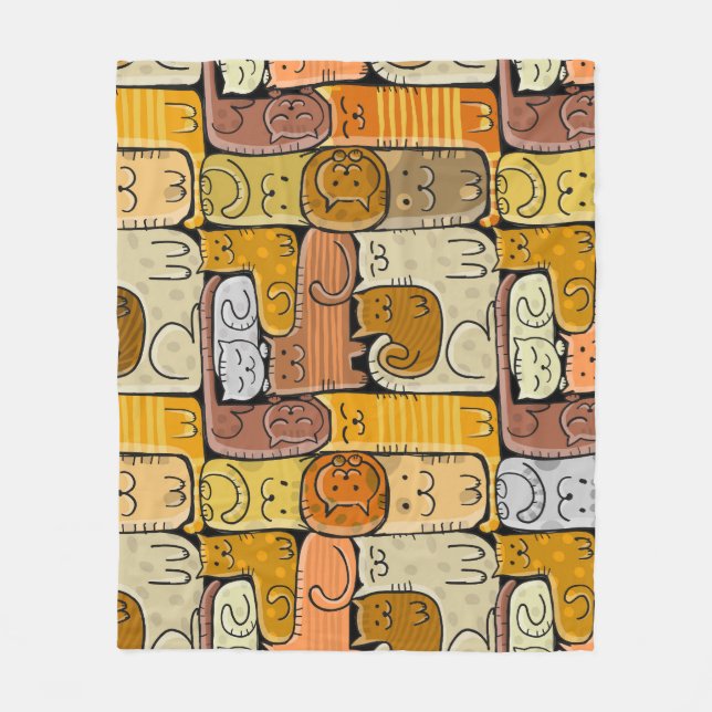 Manta Polar El rompecabezas de los gatos graciosos no tiene pr (Anverso)