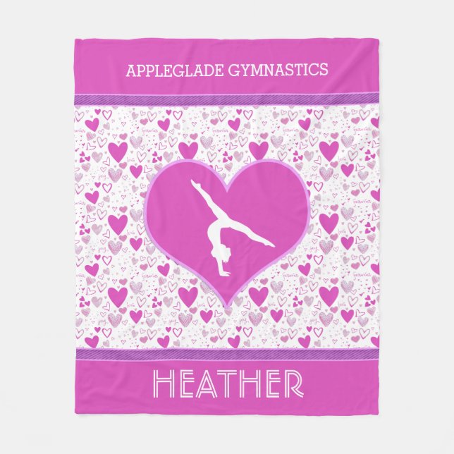 Manta Polar El rosa con monograma sortea la gimnasia de los (Anverso)