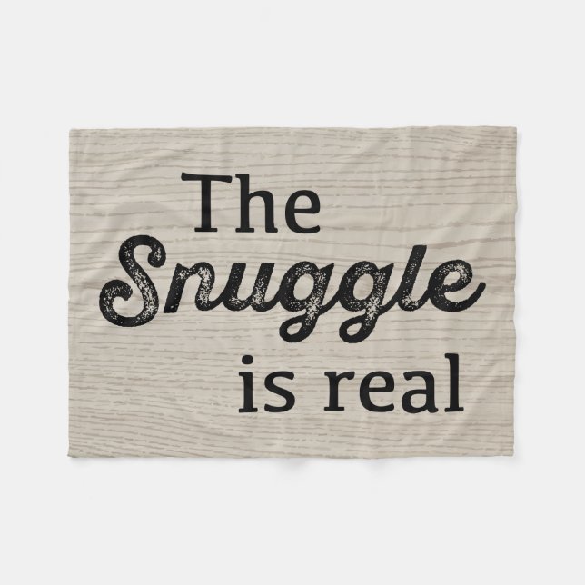 Manta Polar El Snuggle es divertido de madera real (Frente (Horizontal))
