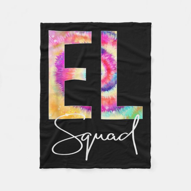 Manta Polar El Squad Tie Dye Back To School Women Appreciation (Anverso)