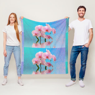 Manta Polar El sueño suave de los flores de la orquídea relaja