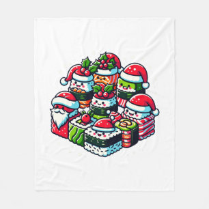 Manta Polar El sushi de Santa Delight Funny Navidades arte