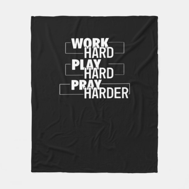 Manta Polar El trabajo cristiano duro, el trabajo duro, el rue (Anverso)