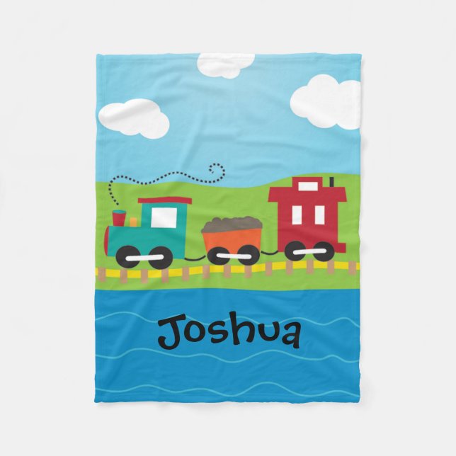 Manta Polar El tren Choo Choo personalizado del niño (Anverso)