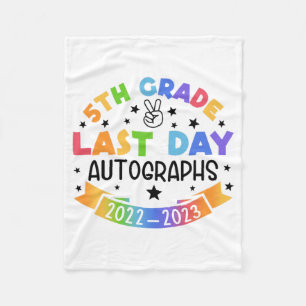 Manta Polar El Último Día Del Autografo Escolar 5º Graduado