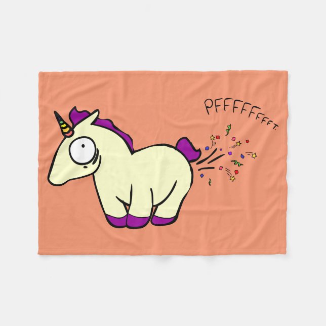 Manta Polar El unicornio Farts (Frente (Horizontal))