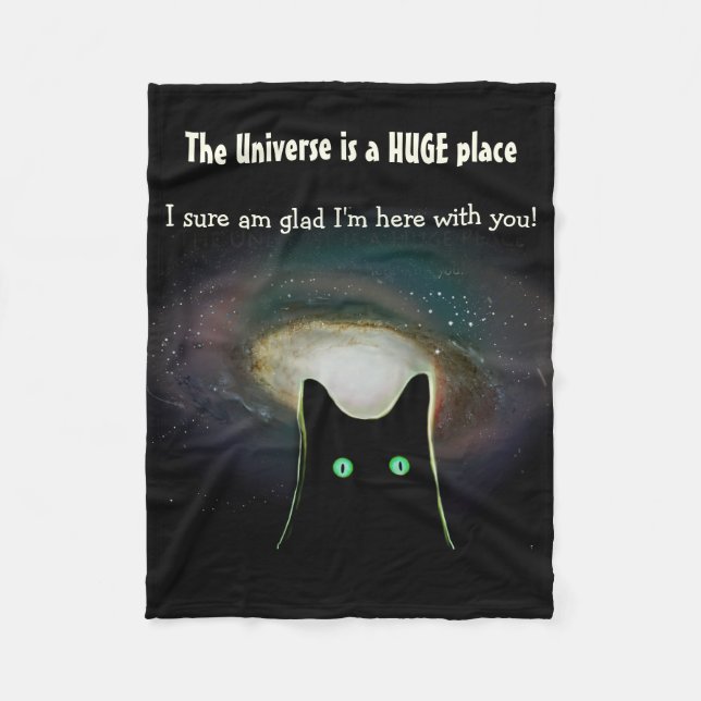 Manta Polar El universo es un tiro ENORME del gato negro del ~ (Anverso)
