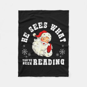 Manta Polar Él ve lo que has estado leyendo divertido libro cr