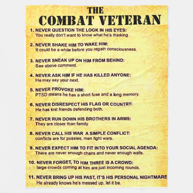 MANTA POLAR EL VETERANO DE COMBATE (Anverso)