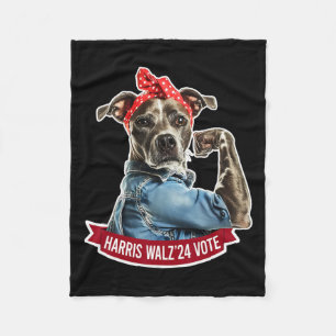 Manta Polar Elección de Dog Lady Kamala Harris Tim Walz